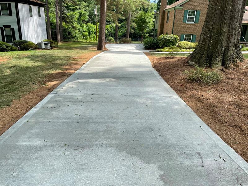 Stamped concrete patio