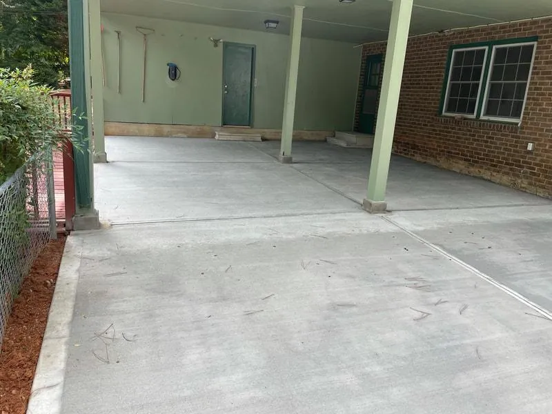 Concrete driveway 