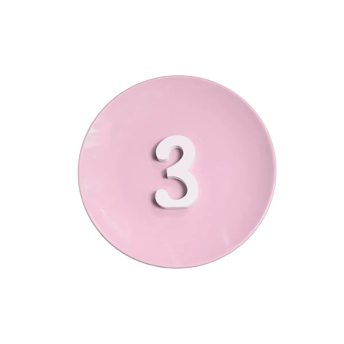number 3 pictured on a plate