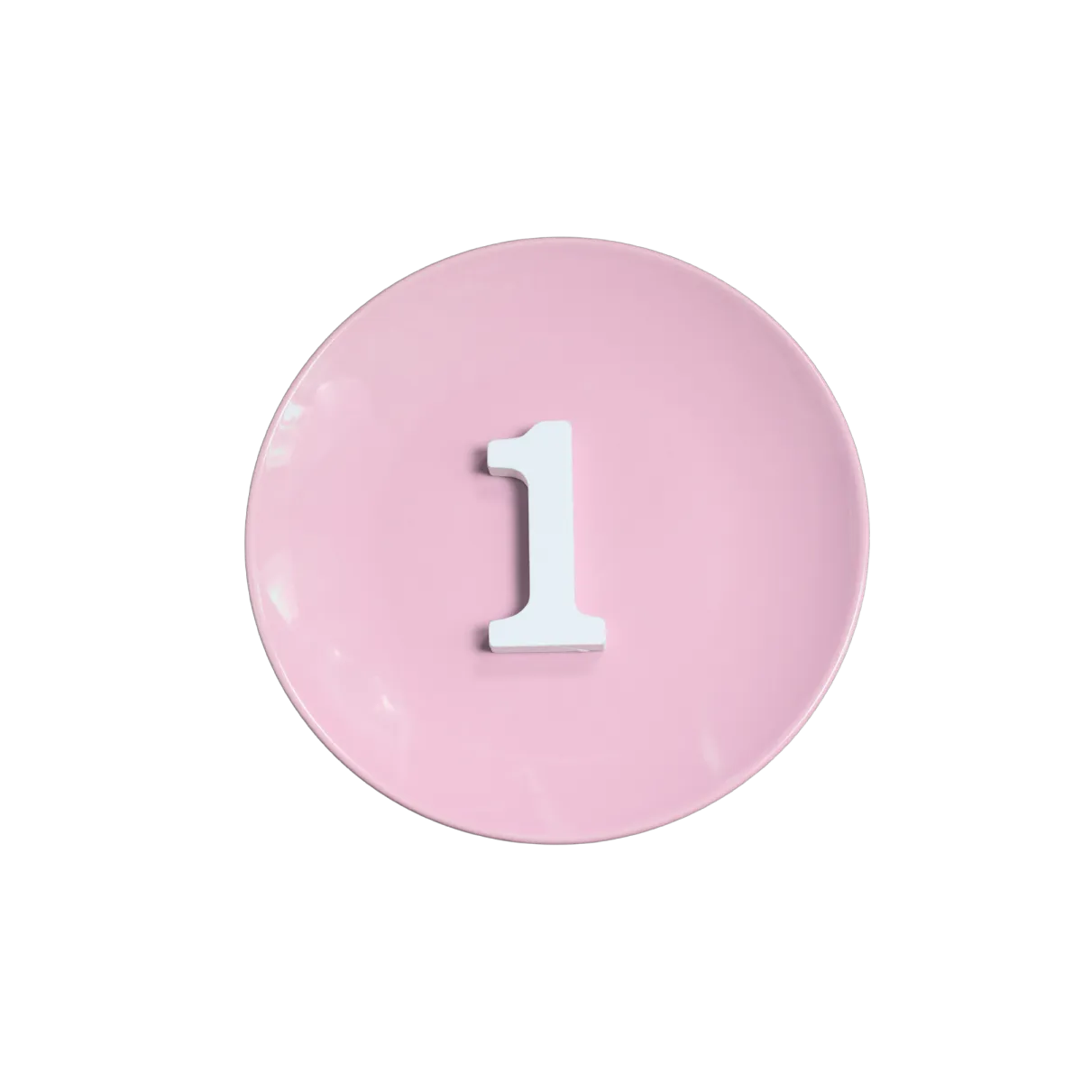number 1 pictured on a plate