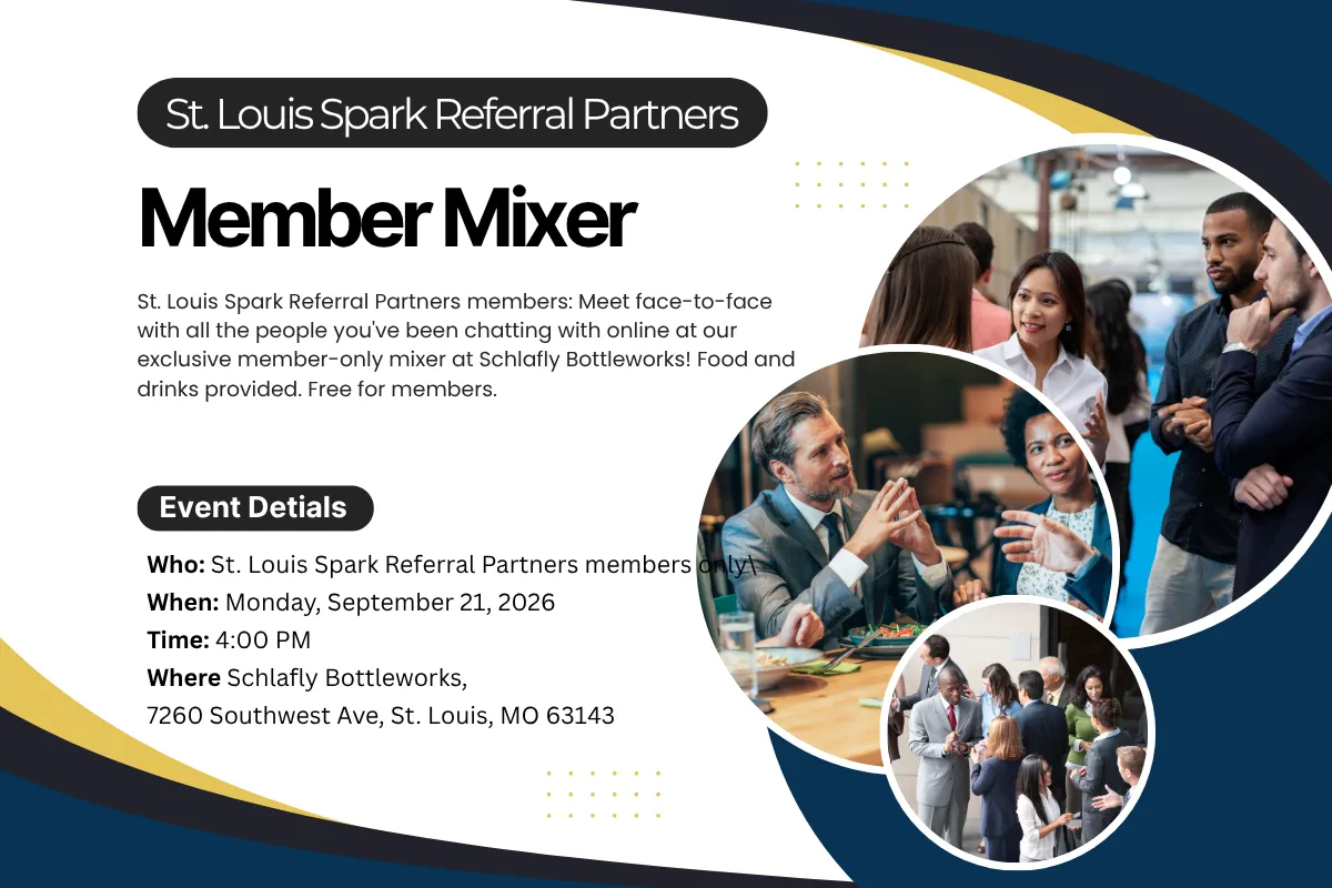 Spark Referral Partners St. Louis Member Mixer Invite