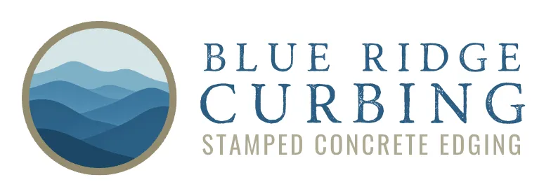 Blue Ridge Curbing LLC logo stamped concrete edging Seneca SC