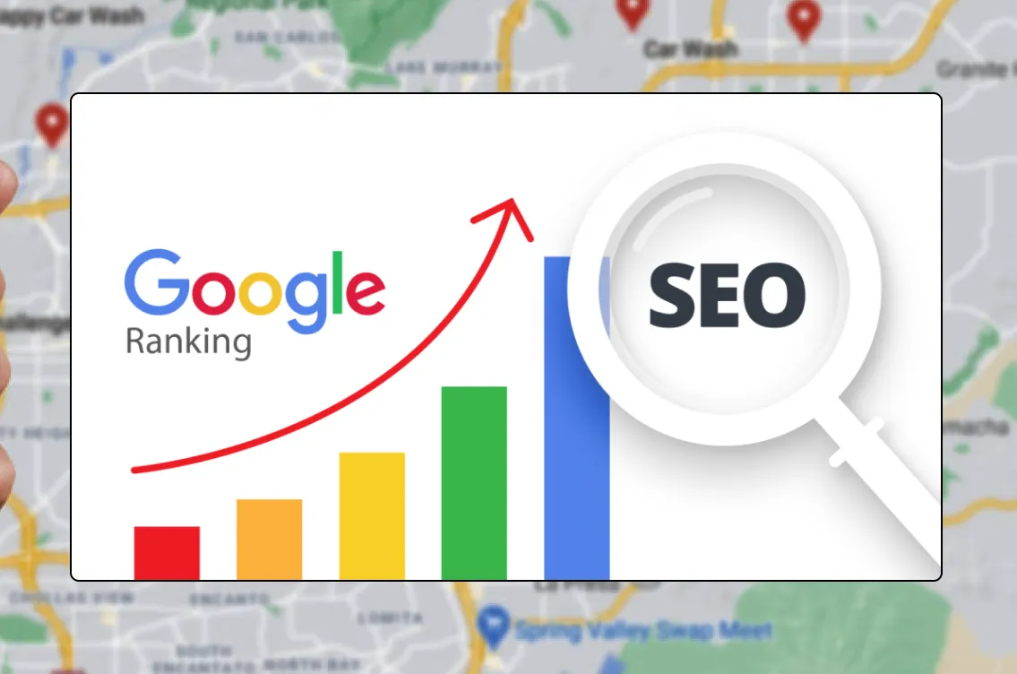 a google graph with google maps backrond