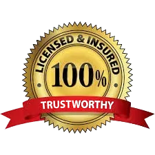 100% Licensed and Insured and trustworthy logo