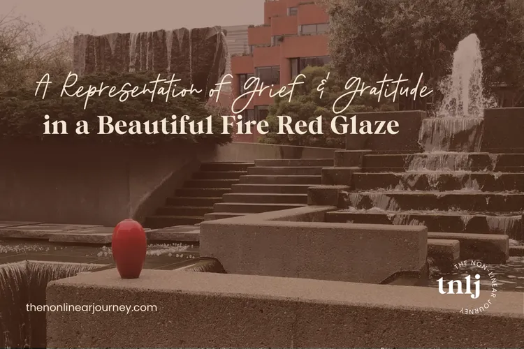 A Representation of Grief & Gratitude in a Beautiful Fire Red Glaze