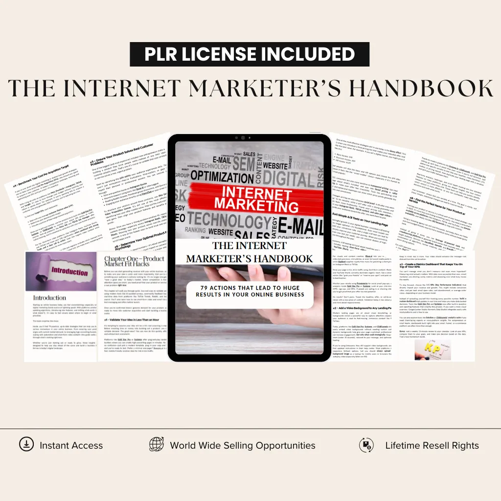 The internet marketer's handbook