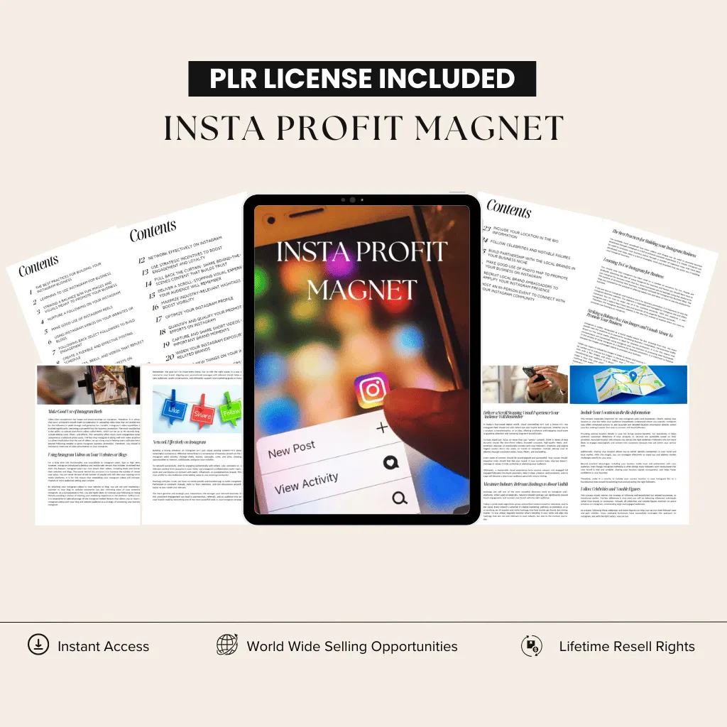 Instagram profit maget