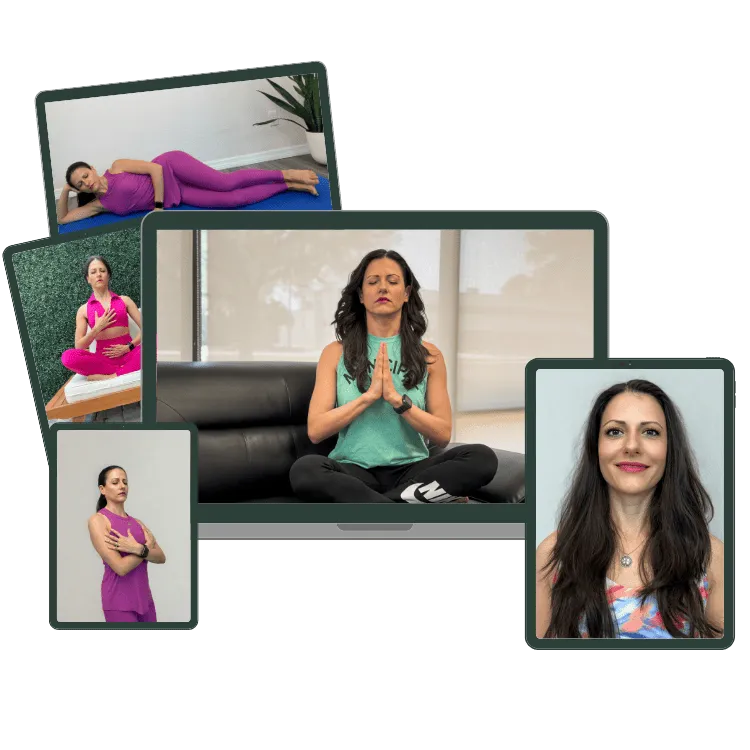Galina Penev demonstrating somatic practices from her Nervous System Reset program