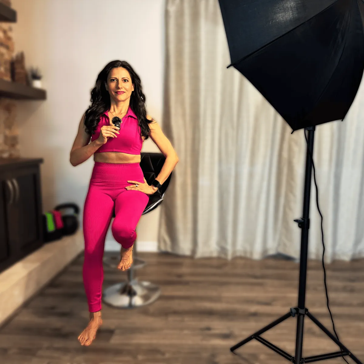 Galina Penev creating health and wellness videos for busy women
