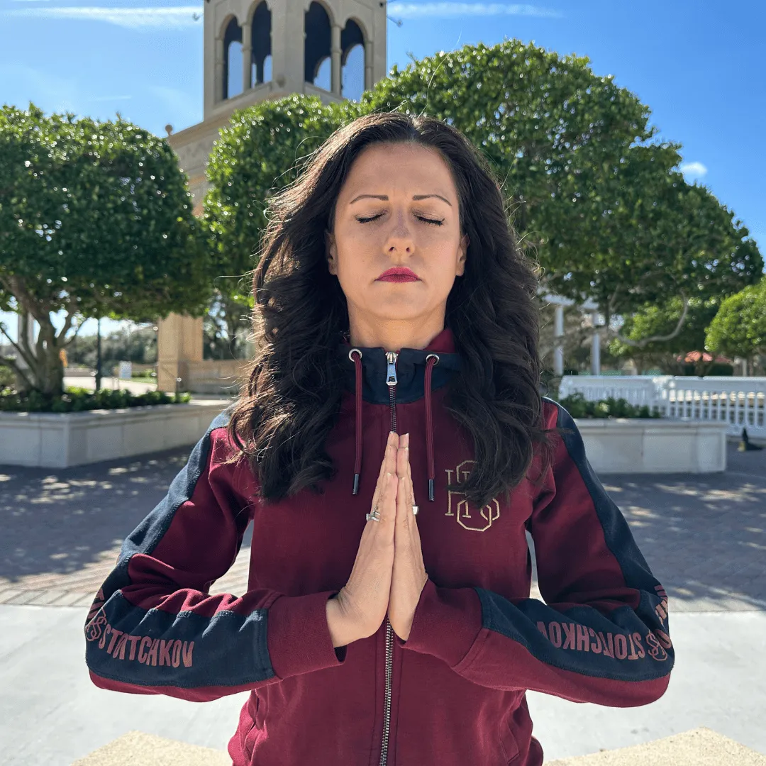 Galina Penev practising mindfulness as part of her health and wellbeing journey