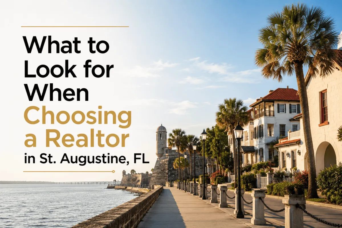 Realtor in St. Augustine FL helping buyers and sellers choose the right real estate professional