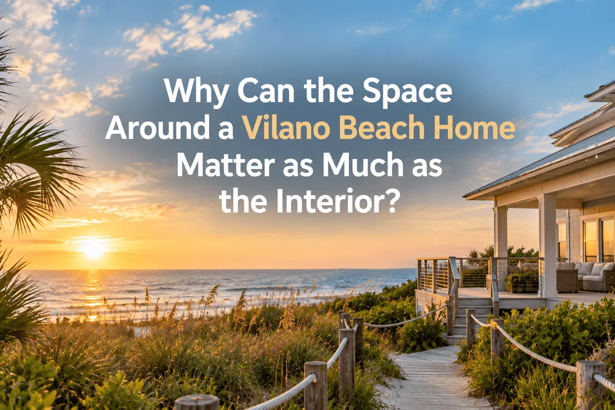 Outdoor space and property layout of a Vilano Beach home