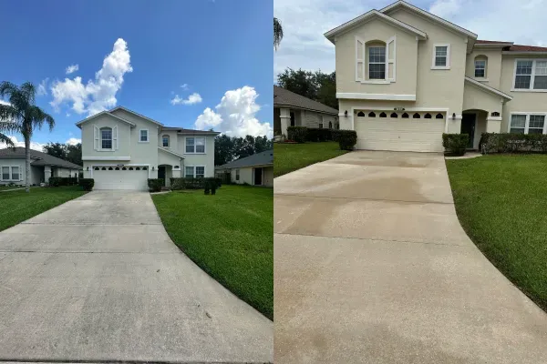Home and driveway cleaned on a regular maintenance schedule