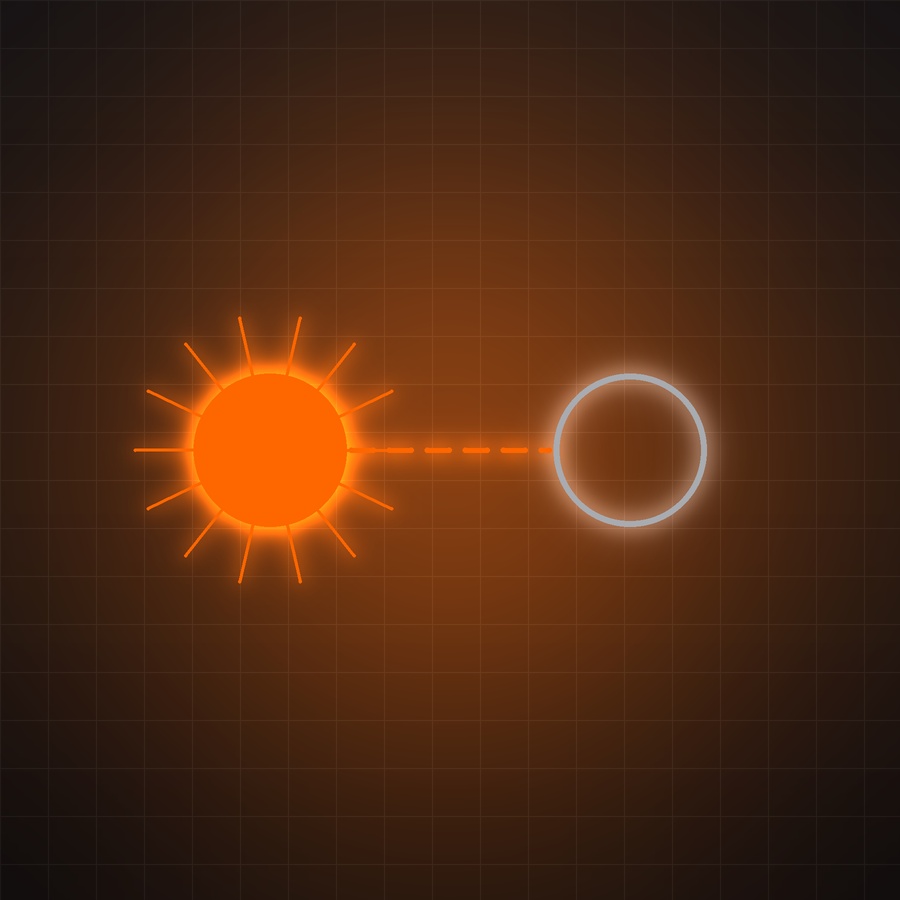Two people facing each other in a dim, neon-lit environment, holding and examining a digital tablet together, with abstract technology patterns glowing behind them.