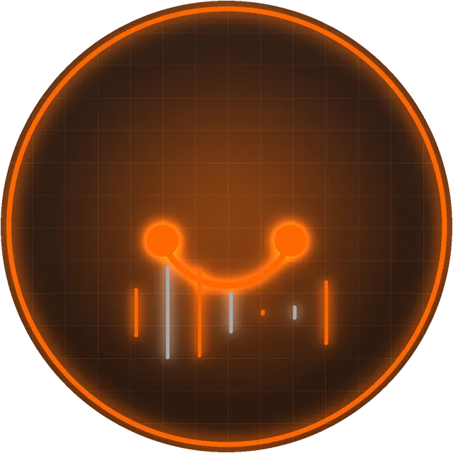 A purple circle with an icon in the middle that shows a robot with a headset on