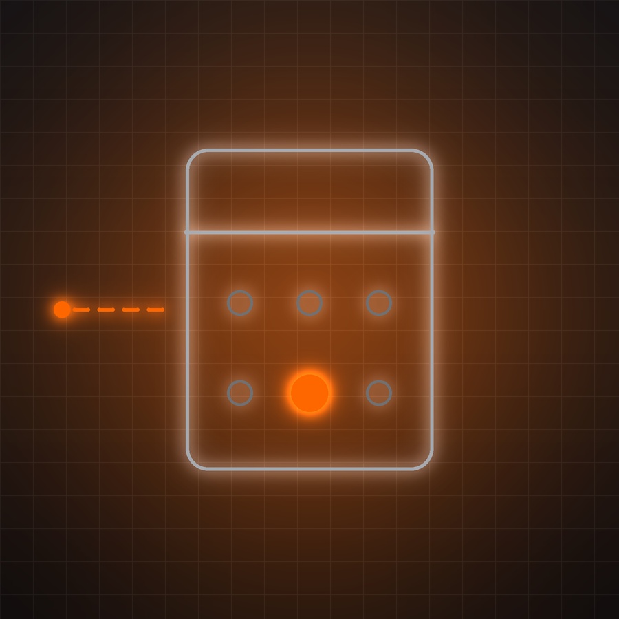 A central glowing purple calendar icon surrounded by a circular network of smaller digital icons, all connected by thin lines on a dark futuristic background.