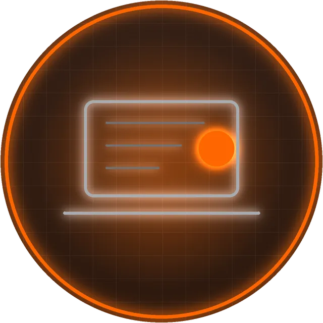 A purple circle with an icon in the middle that shows a laptop with a graduation cap and a checkmark in the middle