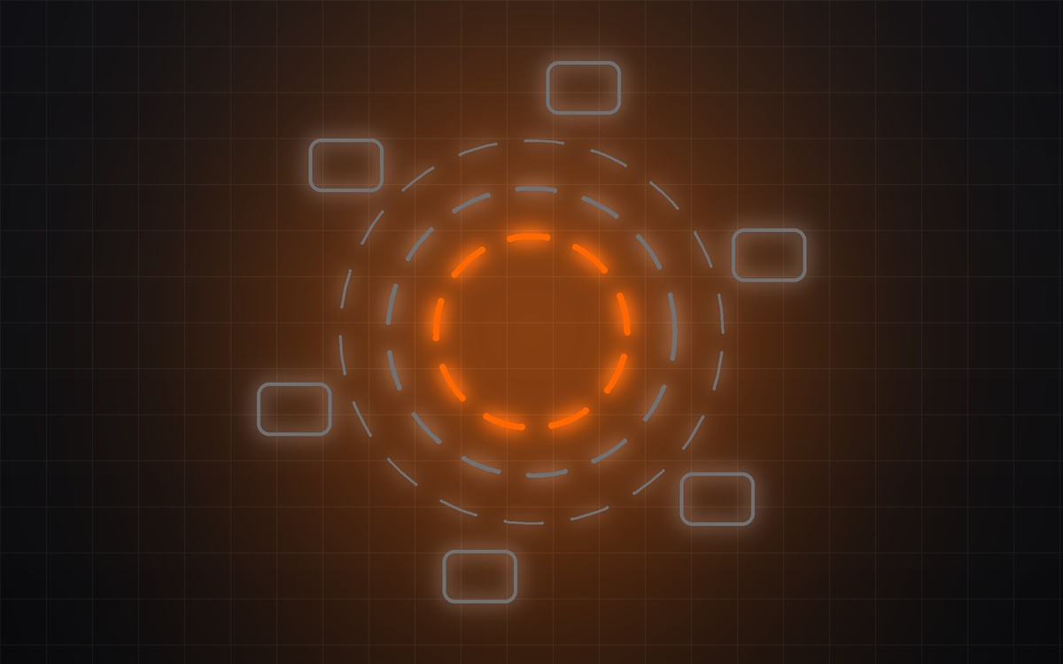 Neon purple question marks floating in a dark digital space, creating a sense of motion and depth.
