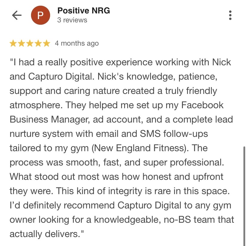 Gym result screenshot