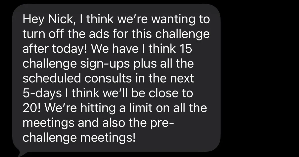 Gym owner hits capacity limit from meta ads