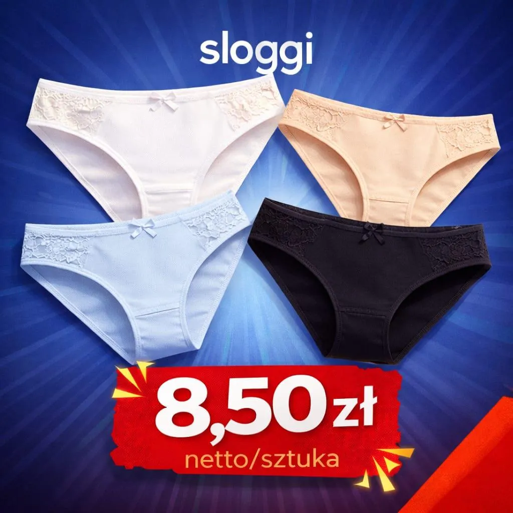 biustonosze Triumph hurt pakiet majtki Sloggi hurt pakiet bielizna Triumph hurt 50 sztuk