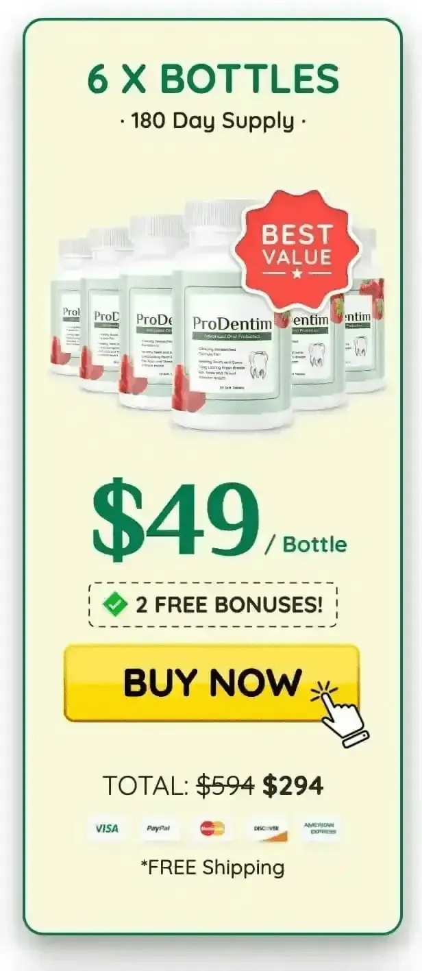 Buy Prodentim 6 bottles