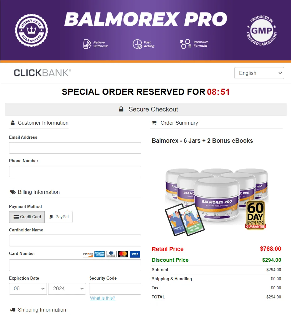 Balmorex Pro Order