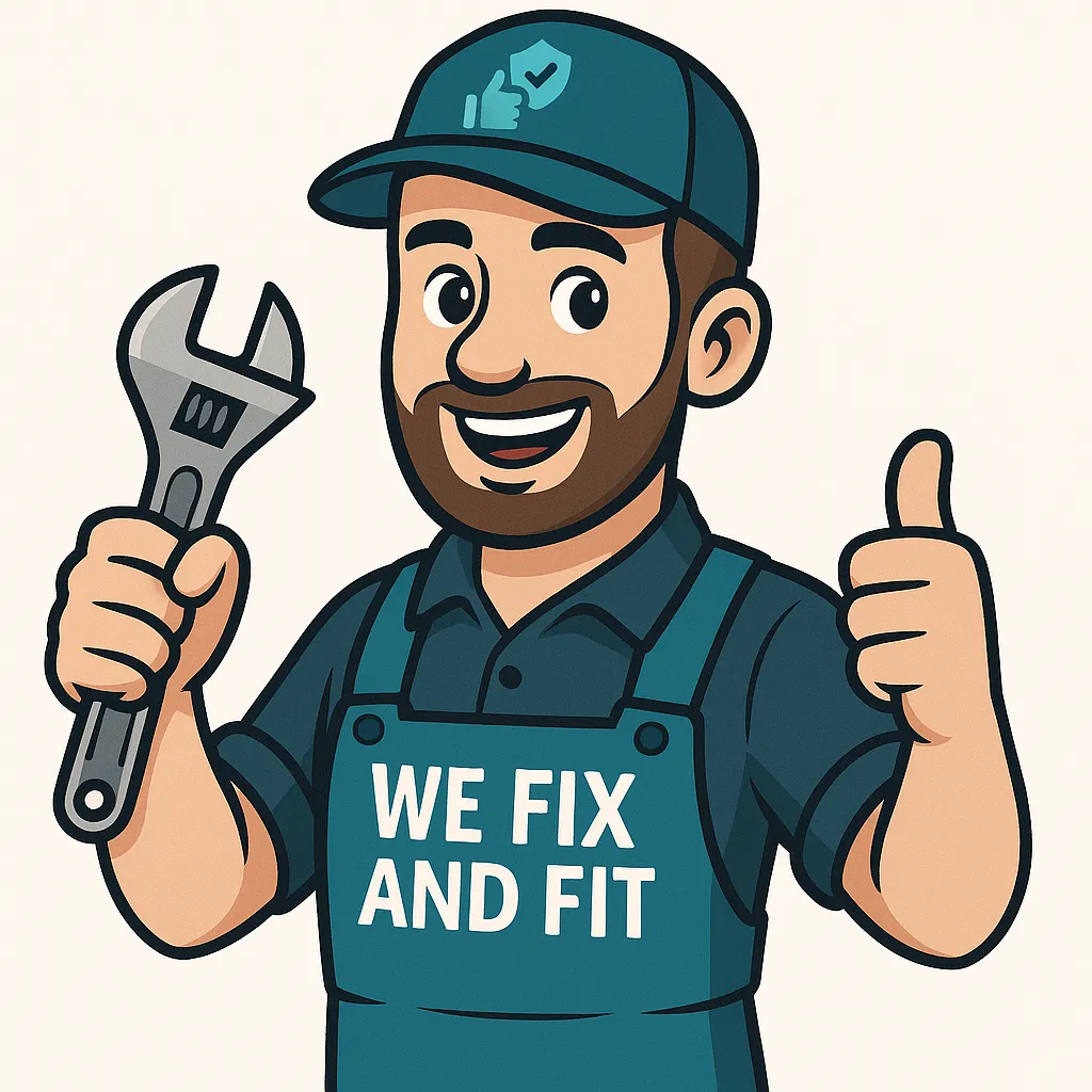 We Fix and Fit technician adjusting garage door in Stansted