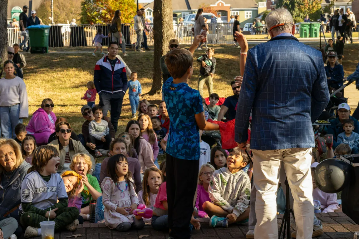 Uncle Buck performing magic for fall festival charlotte NC