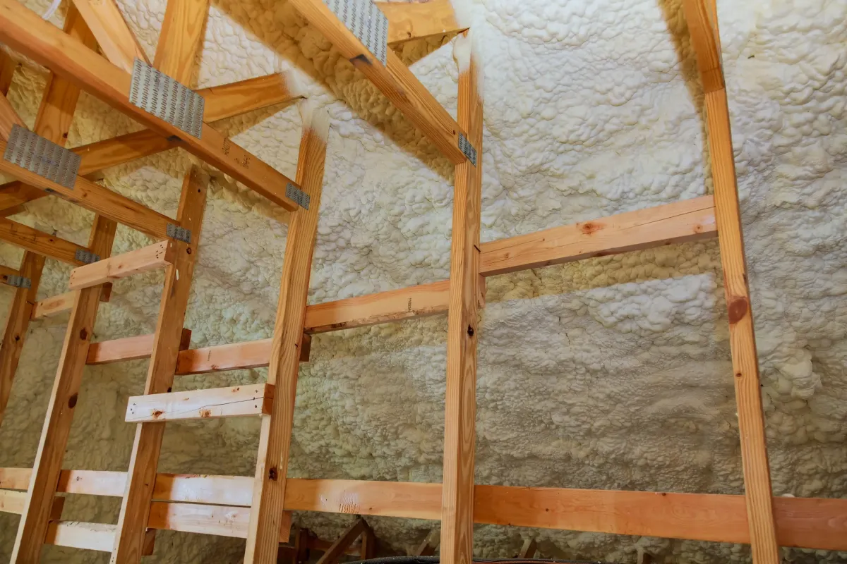 Open Cell Spray Foam Reducing Sound and Noise