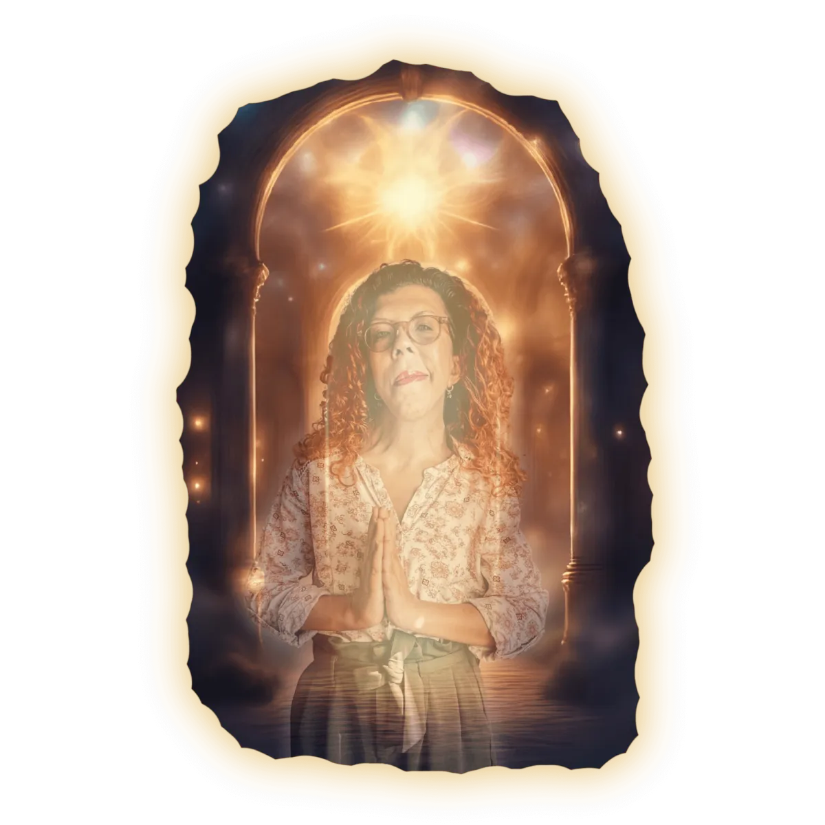 Eterisk bilde av lys, felt, energi, kanal, spiritualitet, aktivering, healing, lydkoder, portal, tempel, prestinne, ur-kraft og mediumskap.