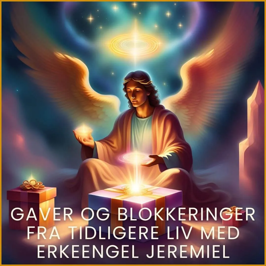 Gaver og blokkeringer fra tidligere liv med erkeengel Jeremiel. Her får du muligheten til å tre inn i et av dine tidligere liv for å kunne forløse en blokkering og aktivere / integrere en gave.
