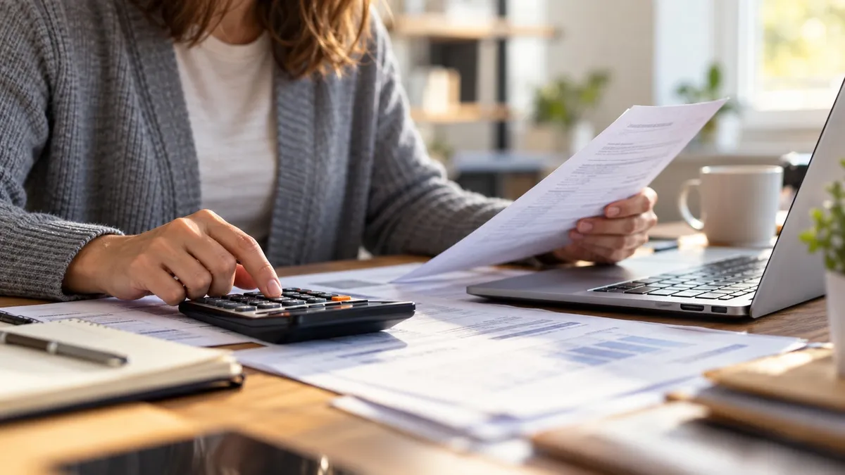 Receipts for impairment-related work expenses beside a pay stub