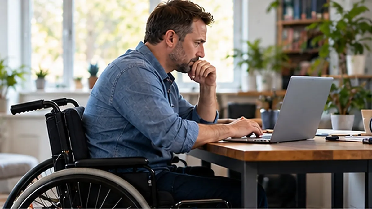 A person working while awaiting a disability benefits decision