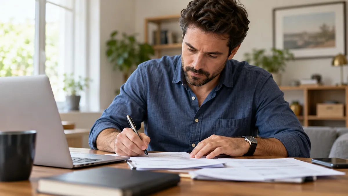A person filling out a Social Security disability application