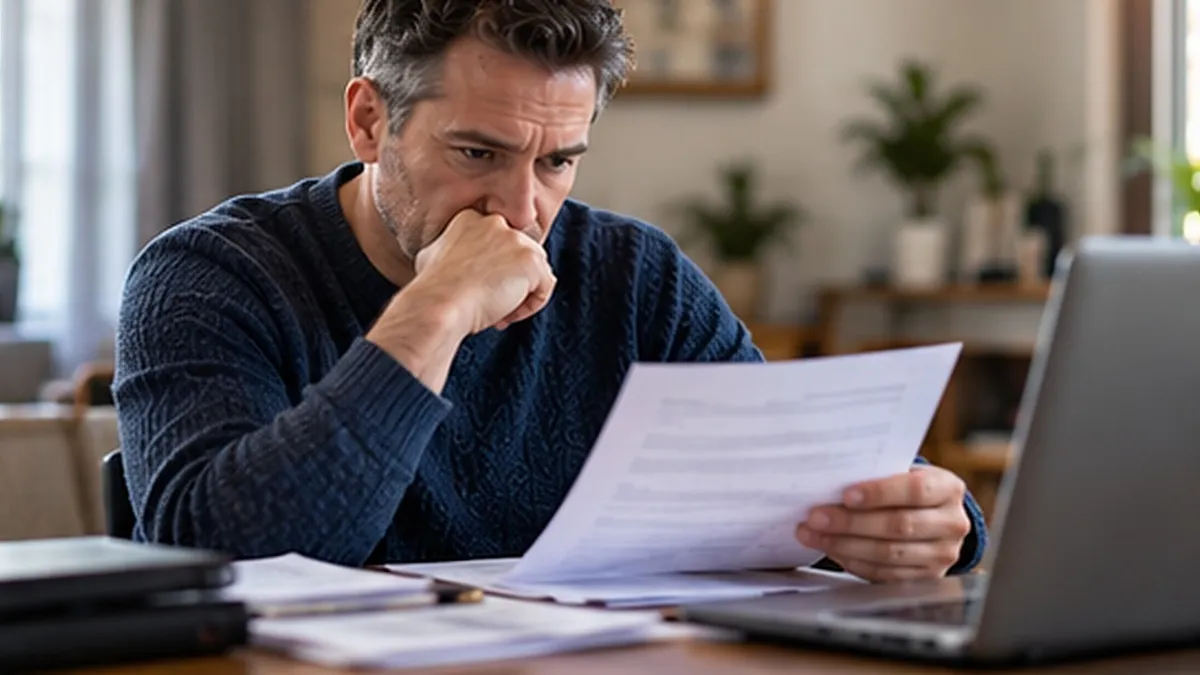 Wedding rings on a divorce document beside a disability benefits statement