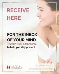 A promotional image encouraging users to receive inspirational content for mindfulness