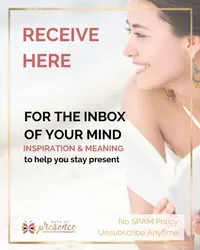 A promotional image encouraging users to receive inspirational content for mindfulness