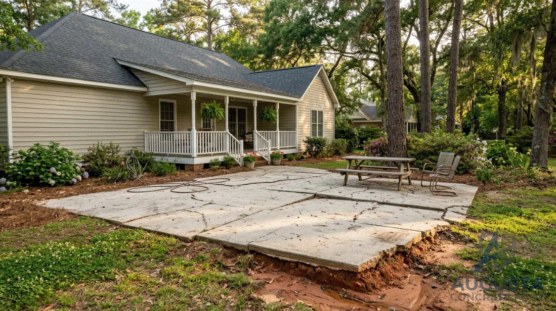 Uneven or Sunken Concrete in Augusta, Georgia