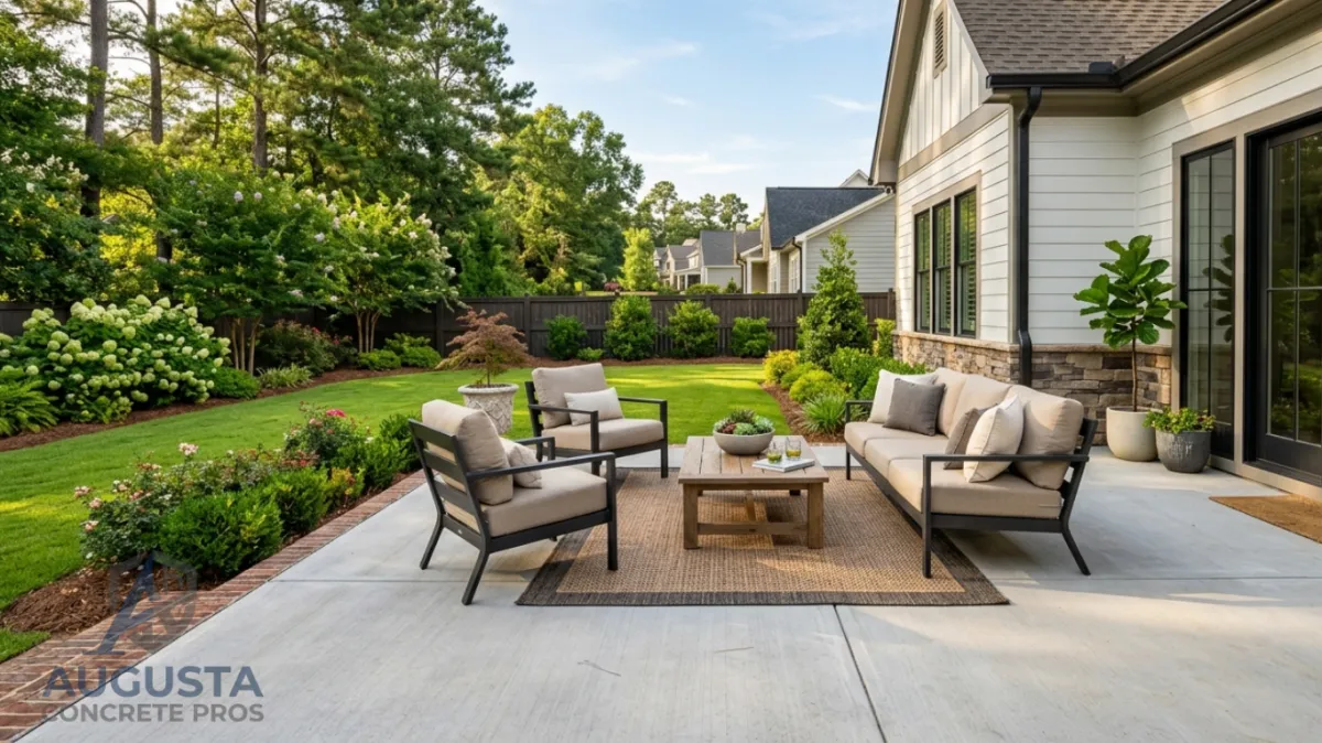 Cracked concrete patio repair in Augusta GA