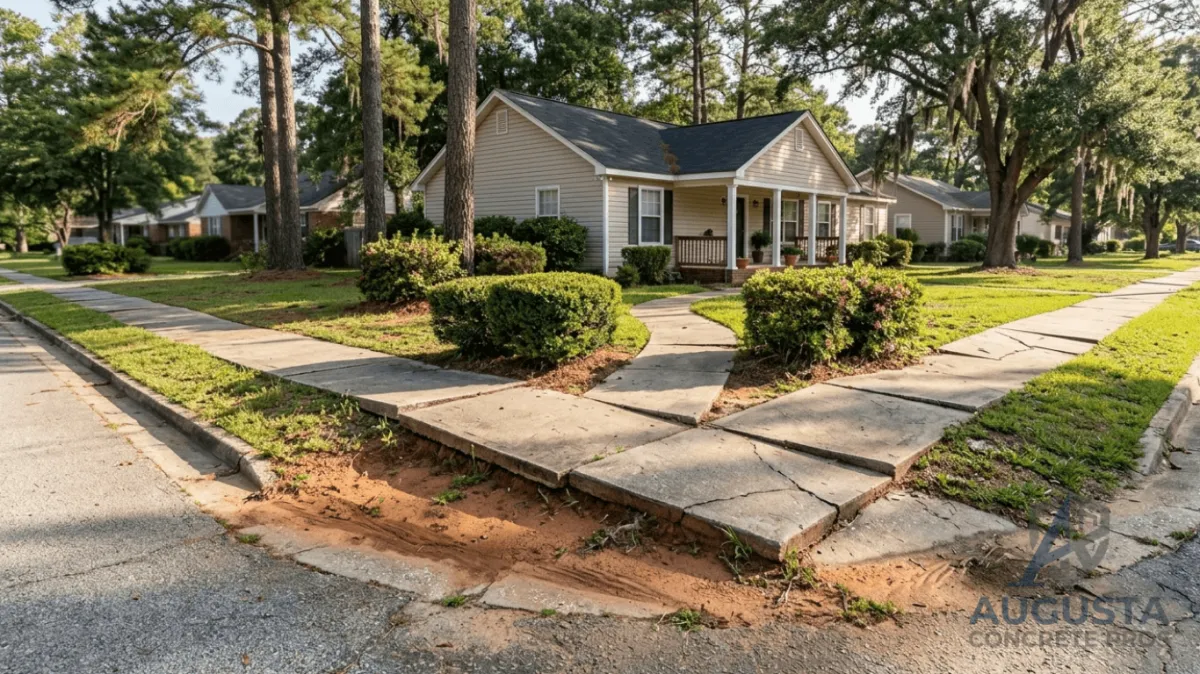 Uneven or Sunken Concrete in Augusta, Georgia
