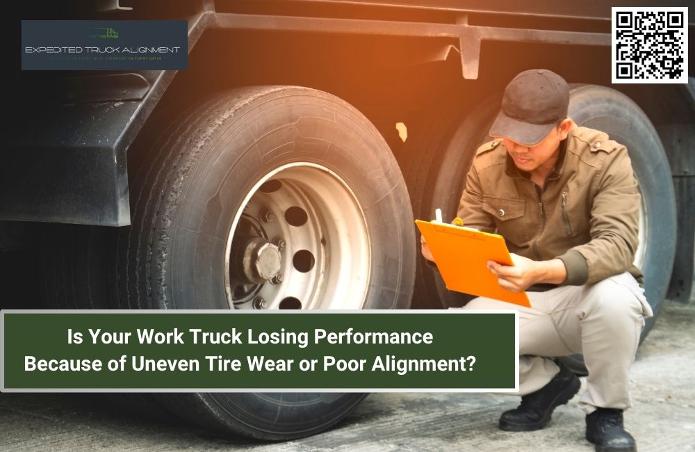 Is Your Work Truck Losing Performance Because of Uneven Tire Wear or Poor Alignment?