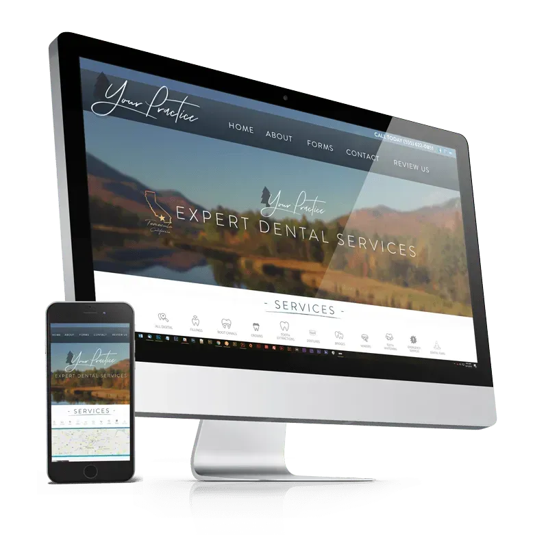 Website Example on Desktop and Mobile