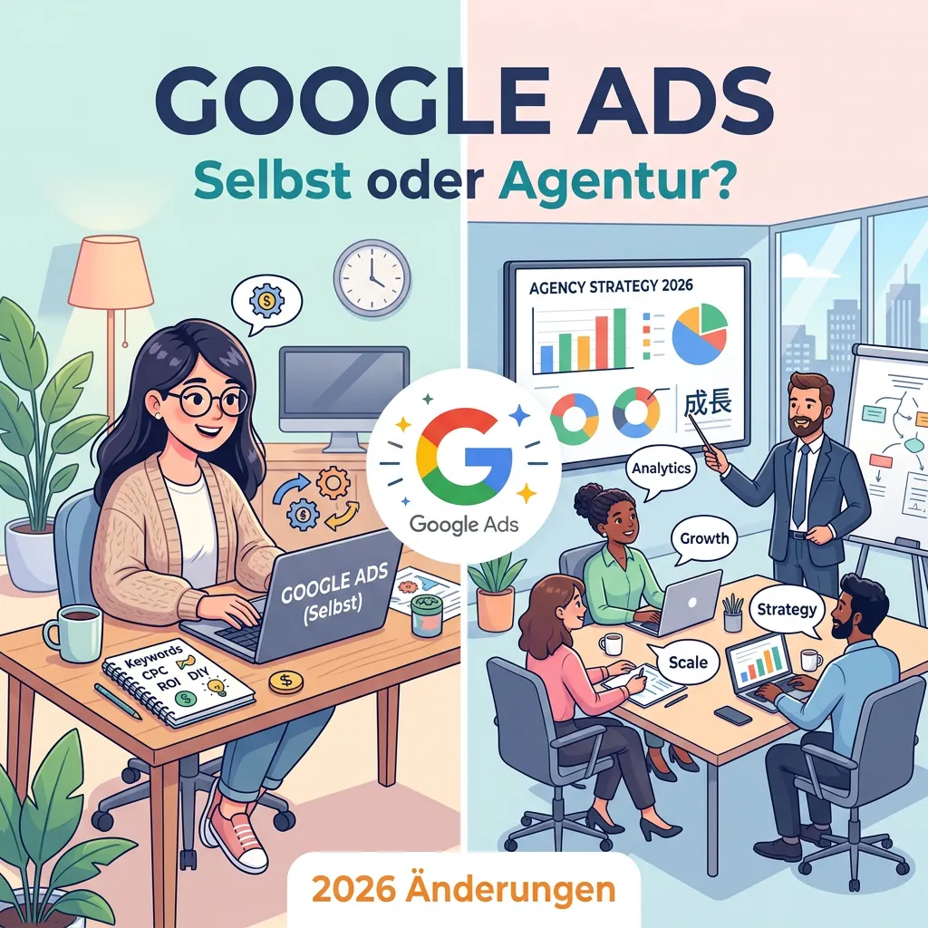 Google Ads Selbst vs. Agentur