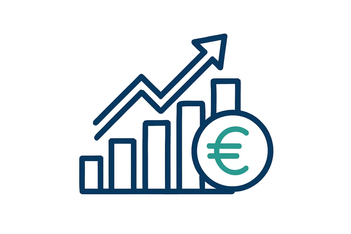 A desk with a keyboard and a monitor