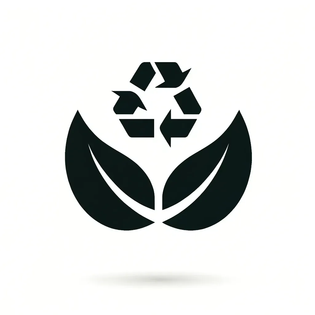  Icon of a green leaf with a recycling symbol, emphasizing eco-friendly practices at Route Runners Junk Removal.