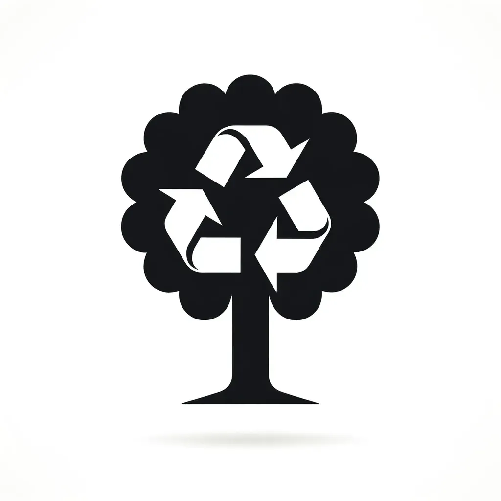 Icon featuring a tree with a recycling symbol, highlighting the eco-friendly practices and sustainability focus of Route Runners Junk Removal.