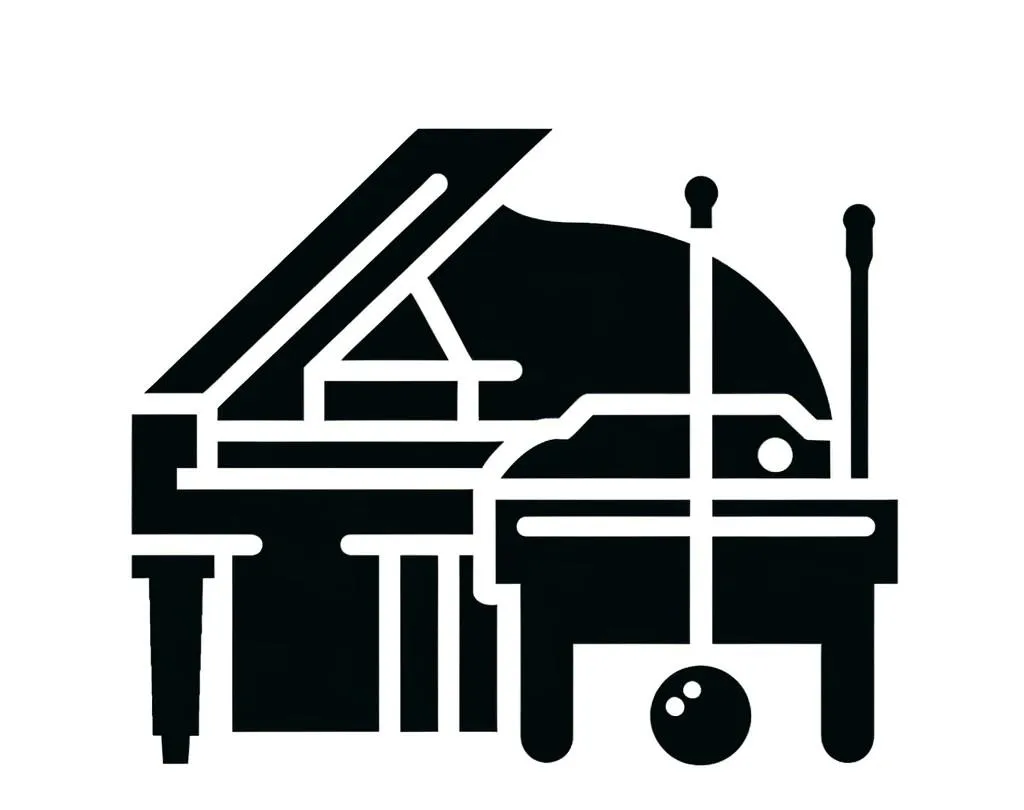  Icon of a piano and a pool table, illustrating the handling and removal of specialty items.