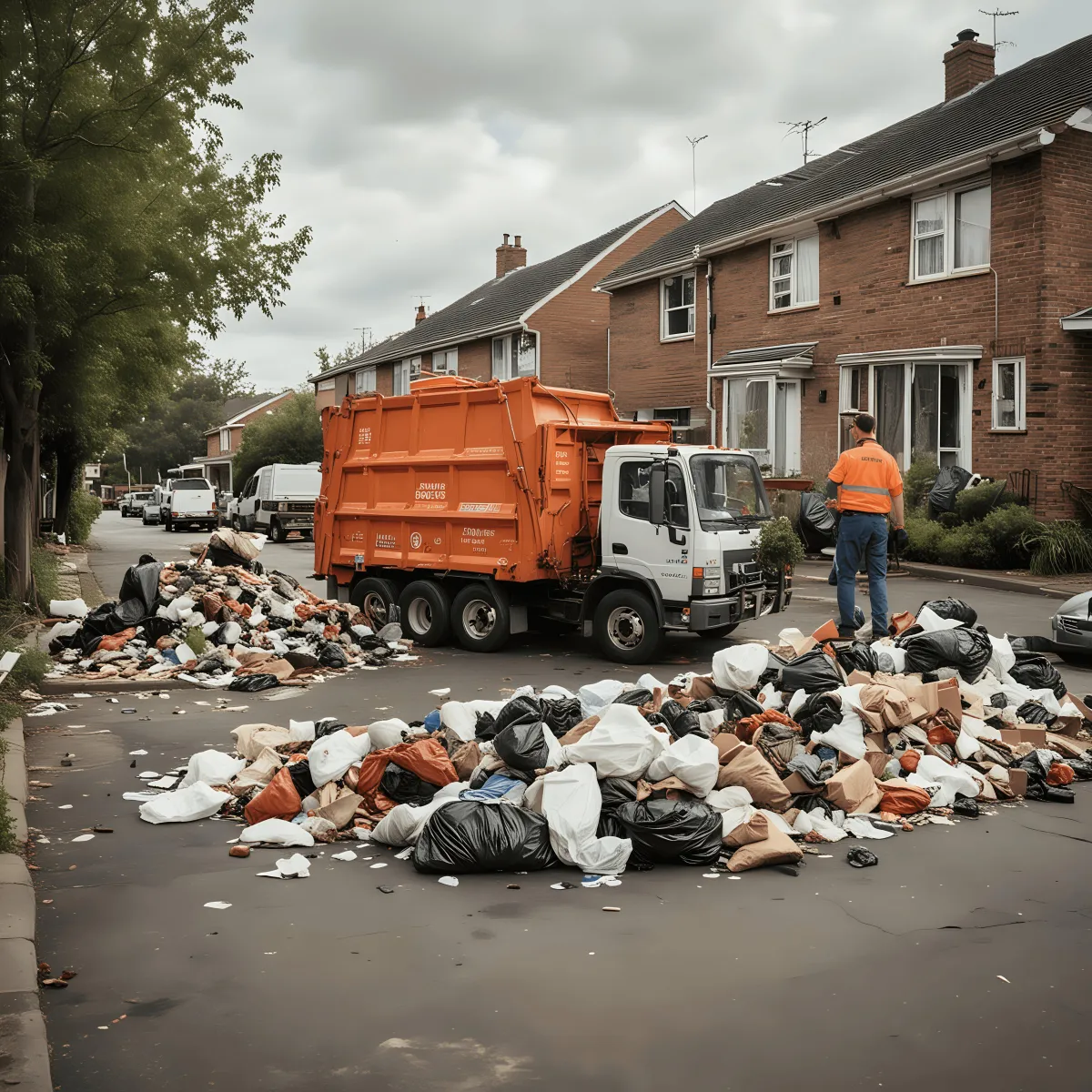 Route Runners Junk Removal providing essential trash-out services in a foreclosed home in Las Vegas, clearing large volumes of debris and trash efficiently. Contact (702) 800-1670 for immediate assistance.