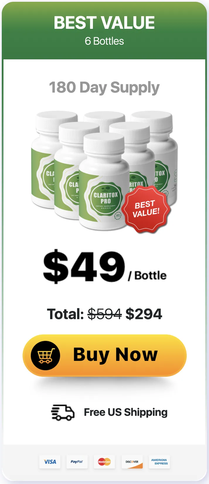 Buy Claritox Pro 6 Bottles